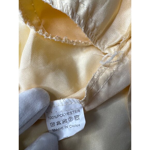 Gold Bridesmaid Satin Robe Kimono Style With Tie Belt S - Picture 6 of 6